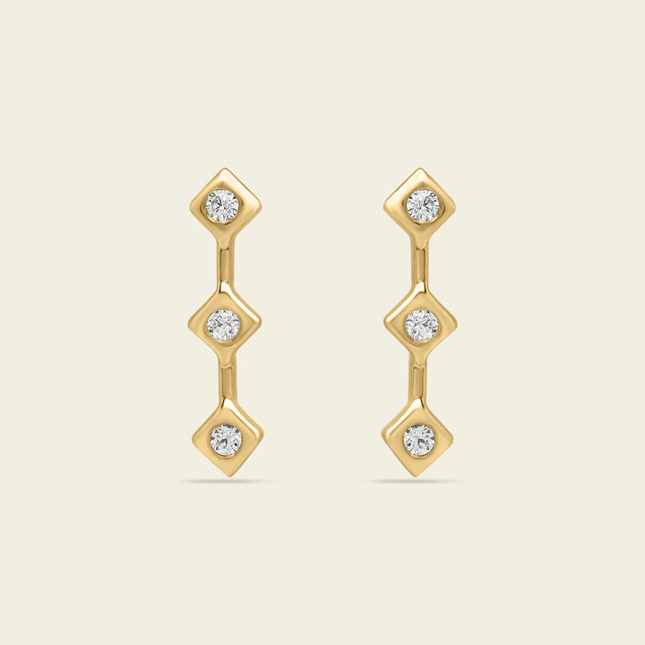 Clous d'oreilles Seed Bar or et diamants