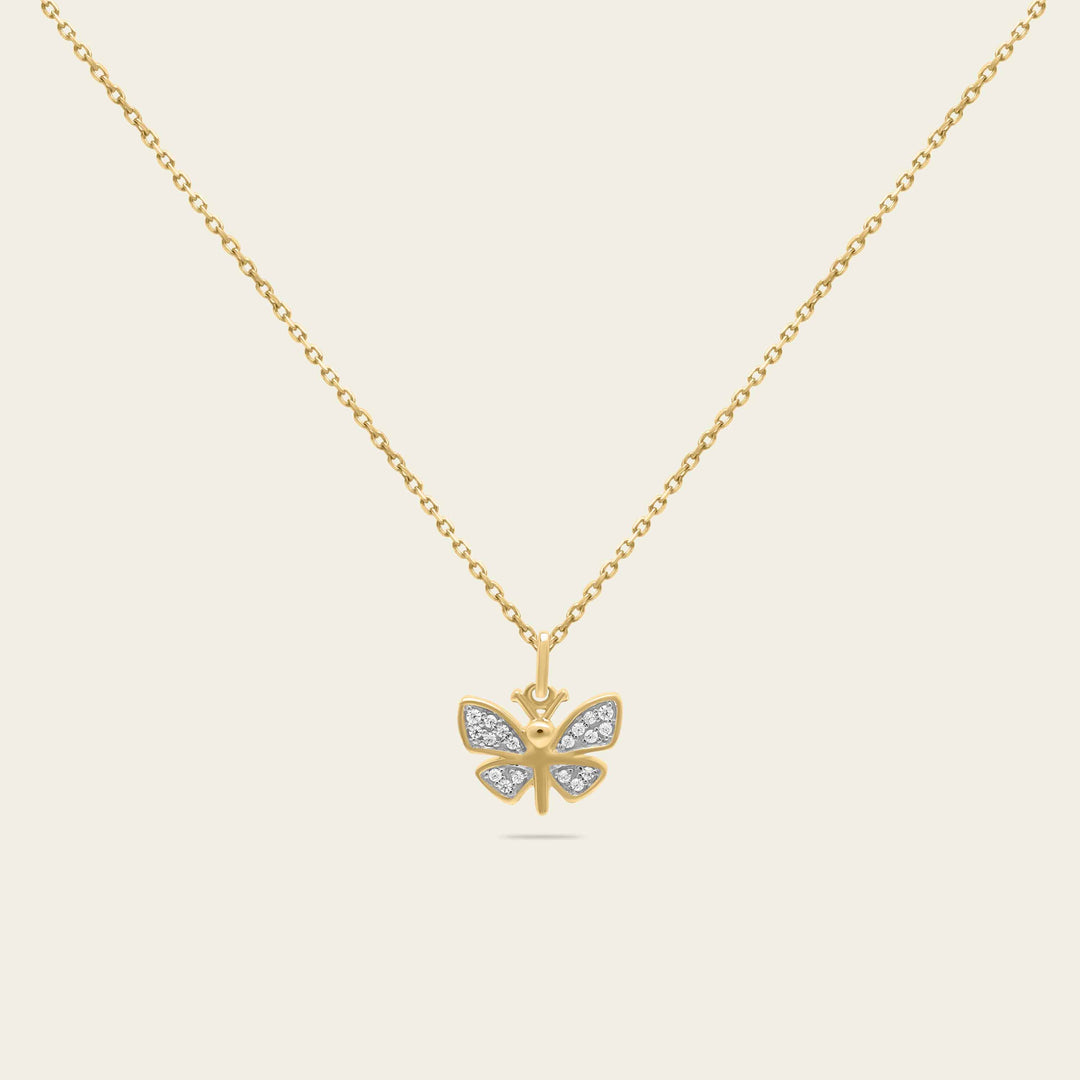 Charm Dularee Butterfly pendant Or 