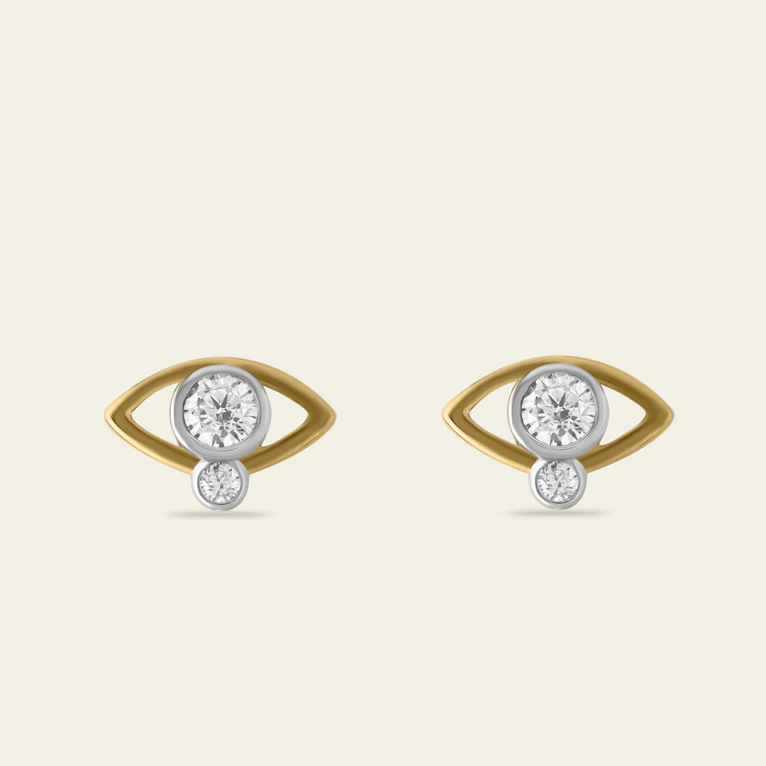 clous d'oreilles evil eye | dularee