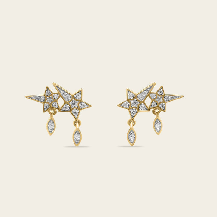 Double Astra Drop Earrings