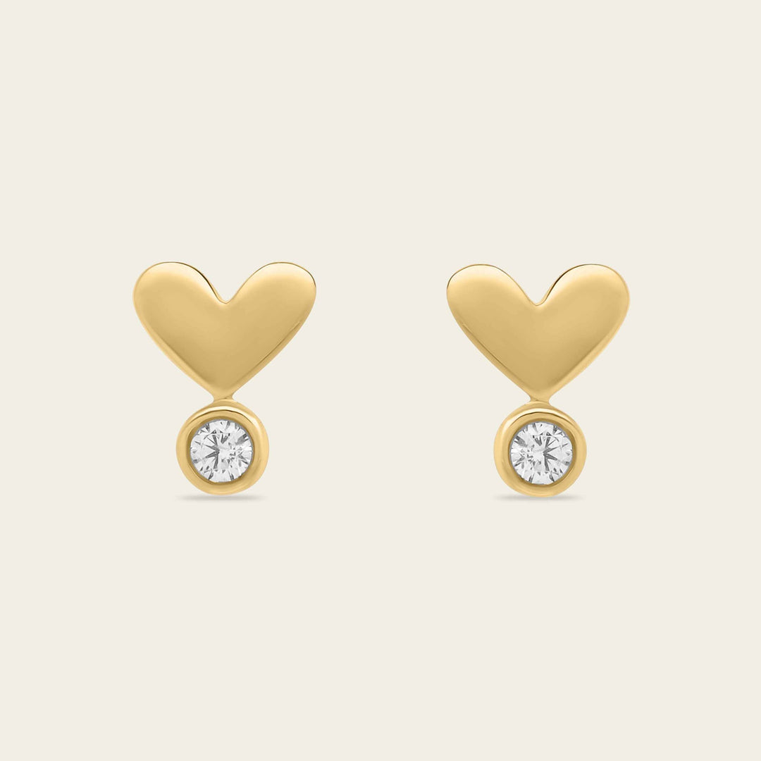 Boucles d'oreilles Golden Heart | Dularee