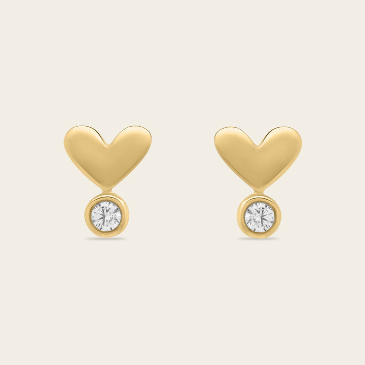 Boucles d'oreilles Golden Heart | Dularee