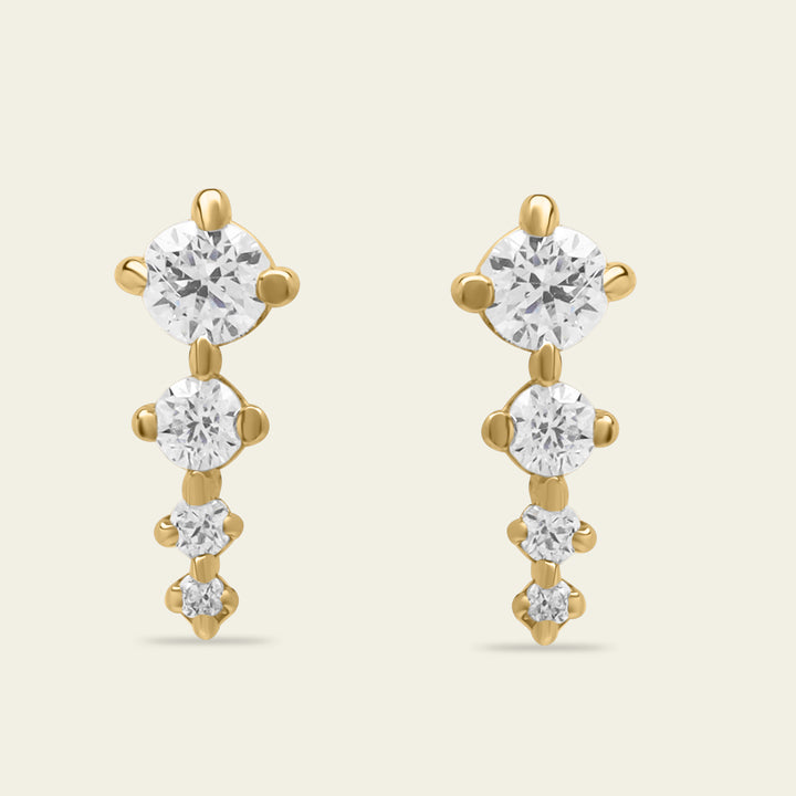 boucles d'oreilles graduated diamonds Dularee