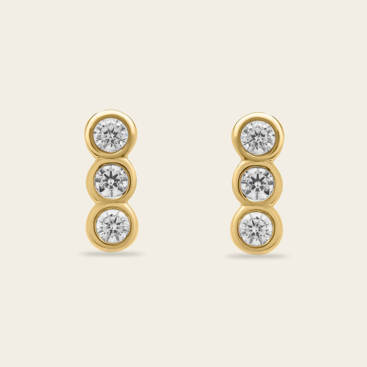 Clous d'oreilles Linear Diamonds | Bijouterie Dularee