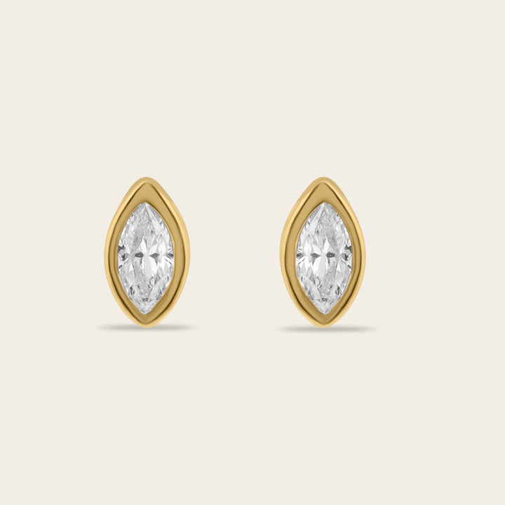 Clous d'oreilles Marquise diamants | Dularee