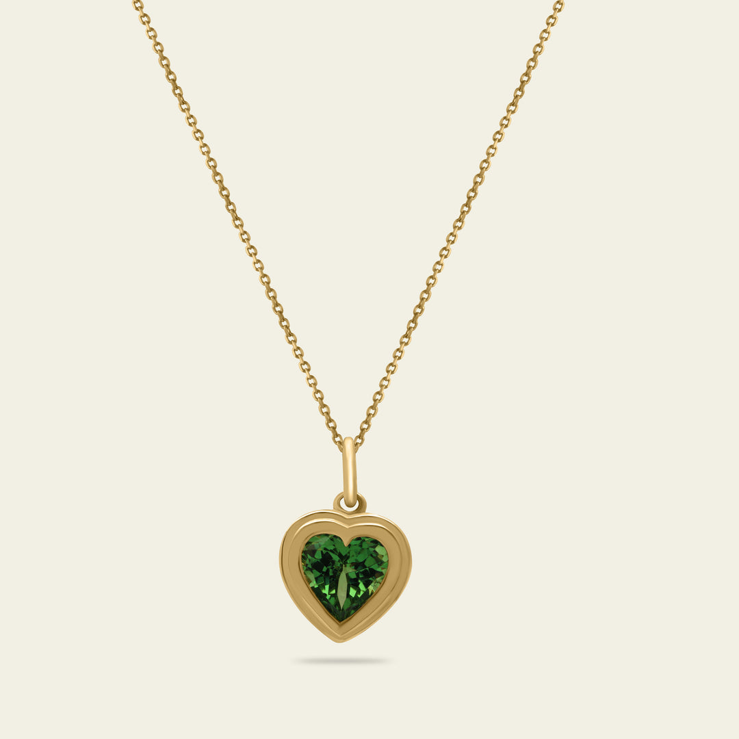 Pendentif Tsavorite Coeur | Joaillerie Dularee