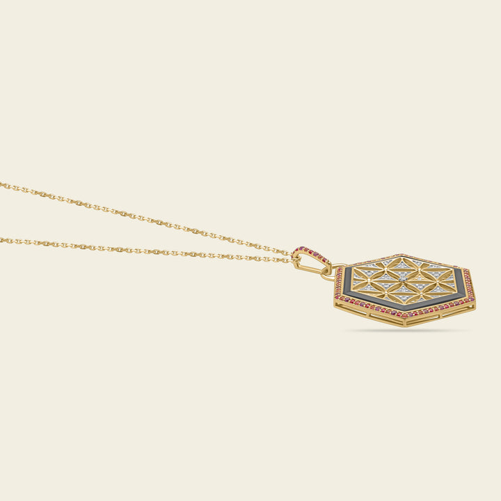 pendentif infinite hexagone | dularee