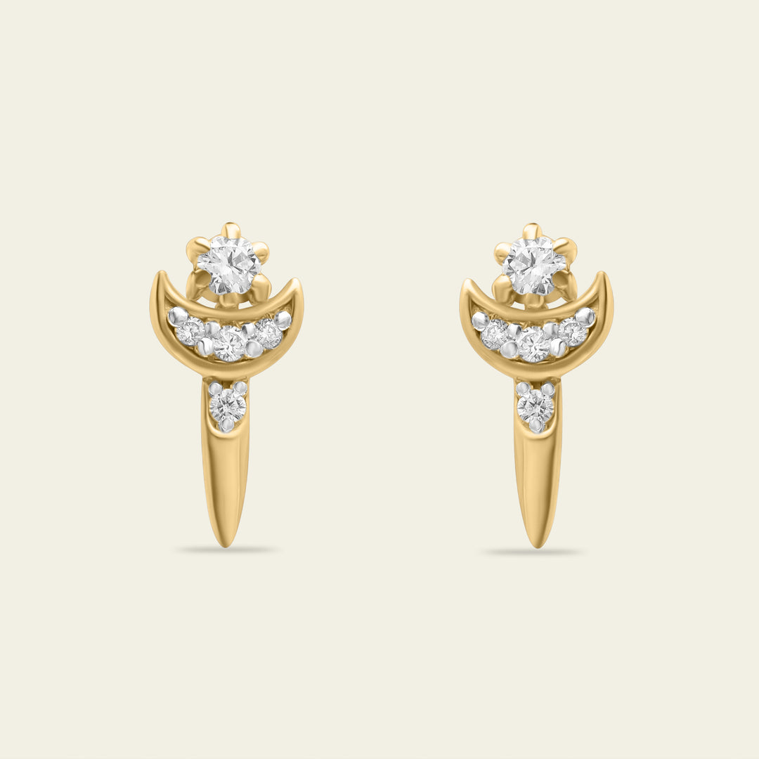 Clous d'oreilles Lunar Dagger | Joaillerie Dularee