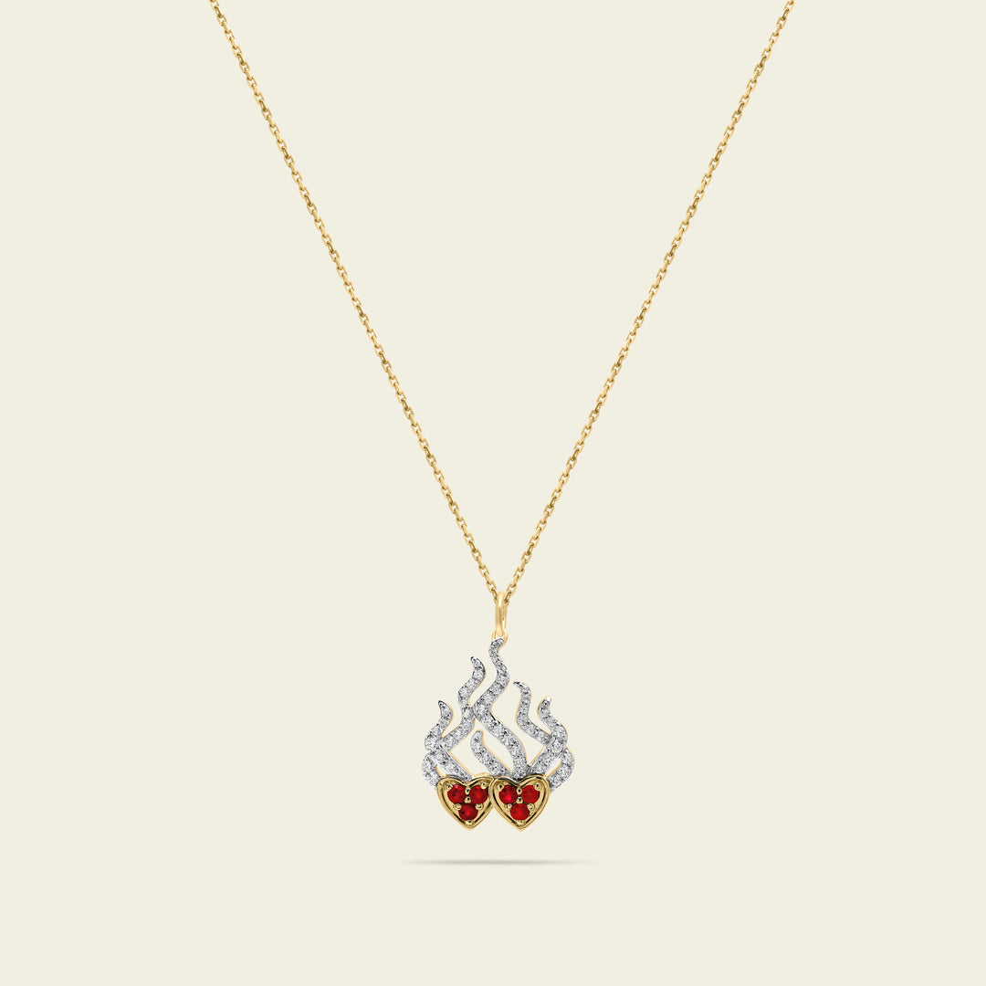 Pendentif Twin Flame | Bijouterie Dularee