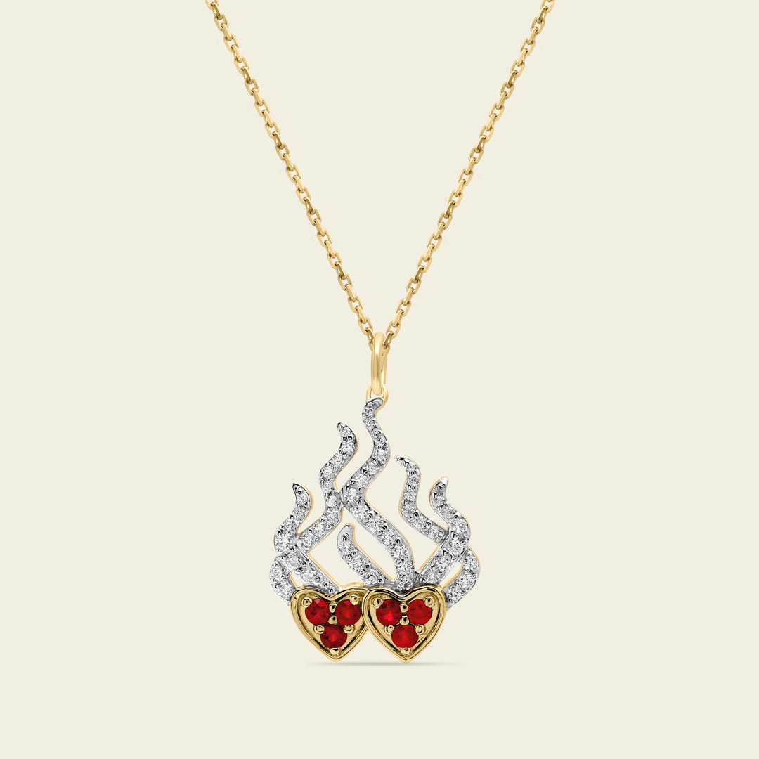 Pendentif Twin Flame | Dularee Bijoux