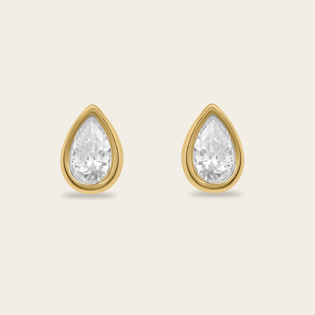 clous d'oreilles Teardrop Diamond | Dularee 